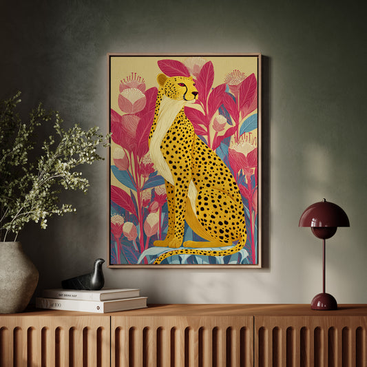 Elegance Among Vibrant Blooms