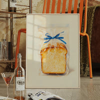 Fresh Bread Wrapped In Blue