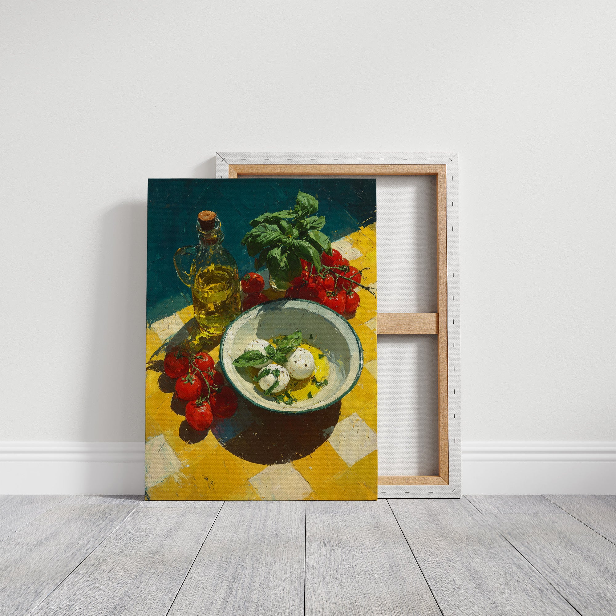 Caprese on Checkered Tile