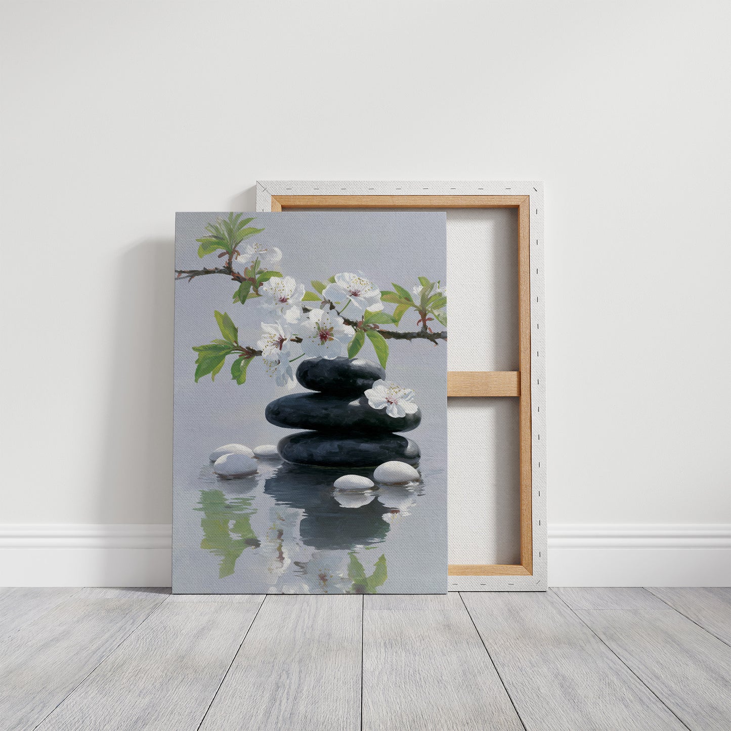 Cherry Blossoms Dance Above Still Waters