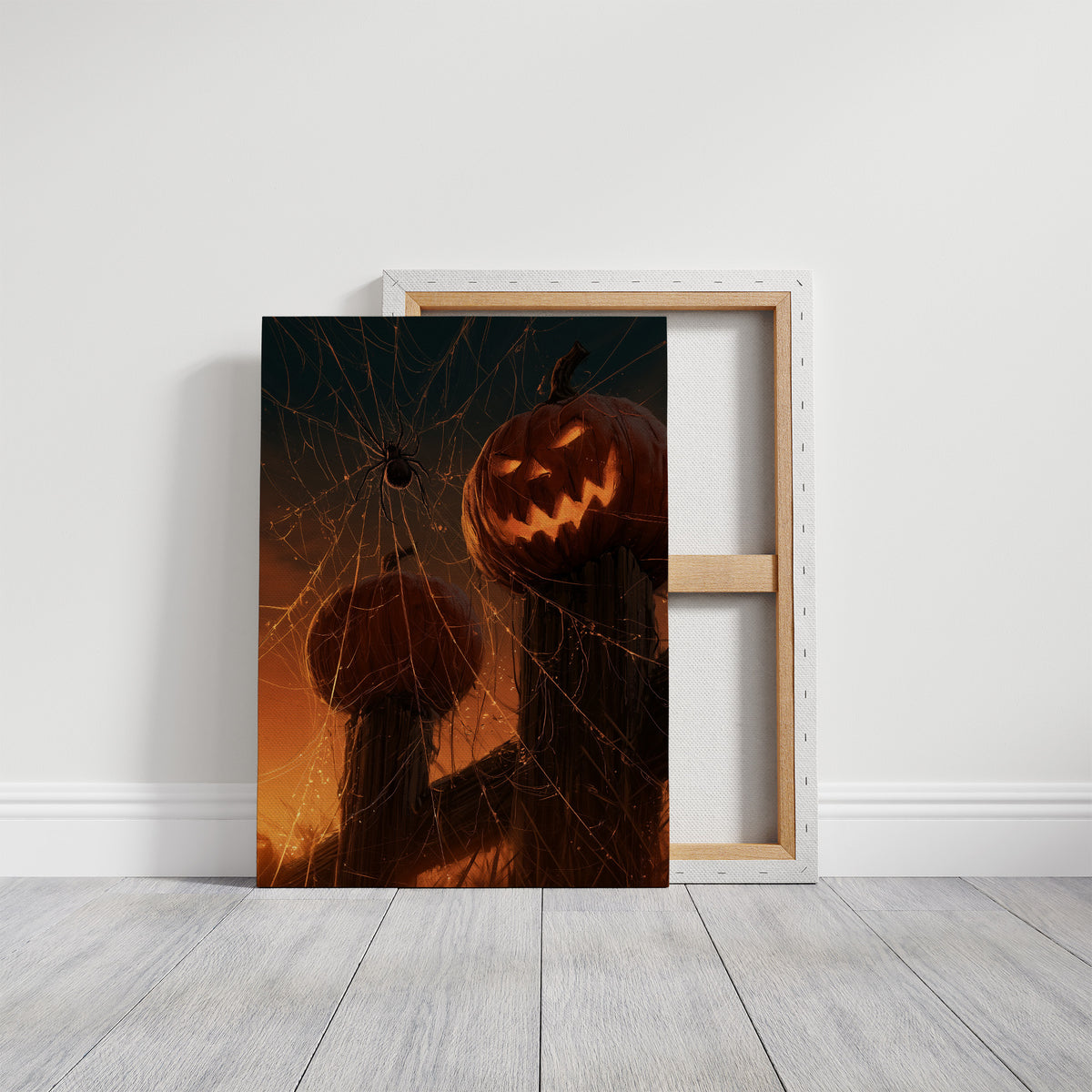 Spider's Watch Over the Jack-o'-Lanterns