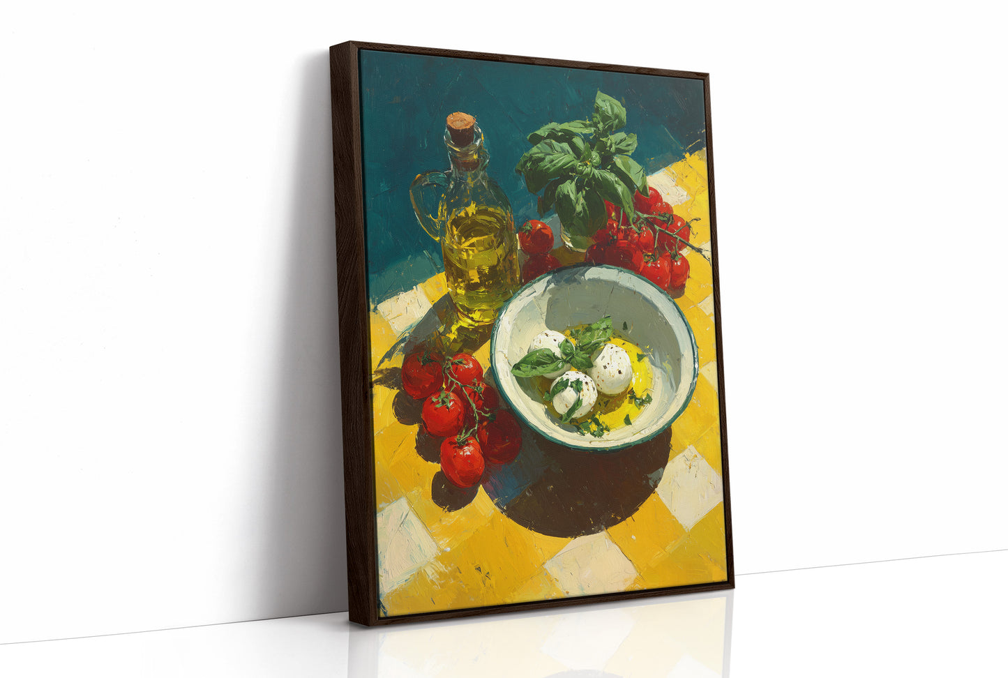 Caprese on Checkered Tile