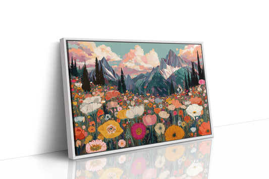 Alpine Meadows Bloom Under Peaks