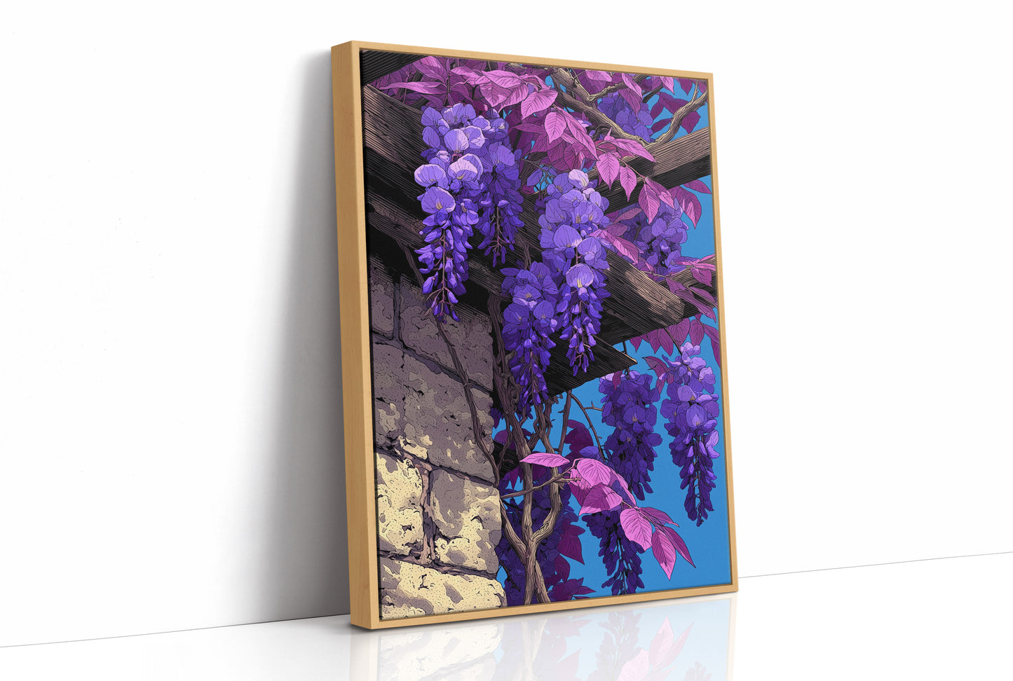 Wisteria Cascading Down the Beam