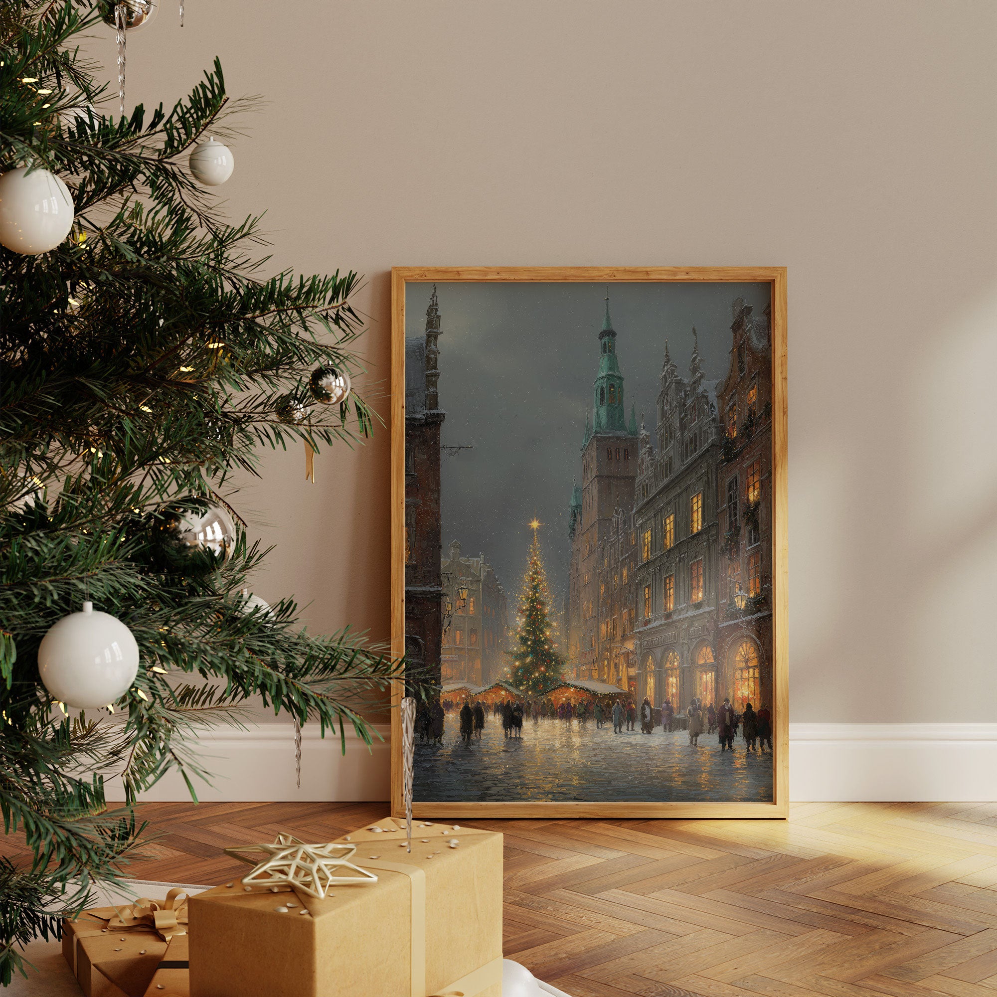 Winter Lights Dance Through Old Town