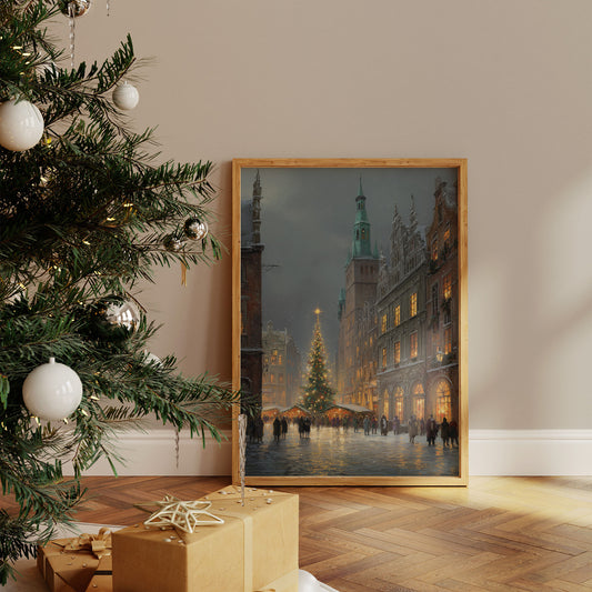 Winter Lights Dance Through Old Town