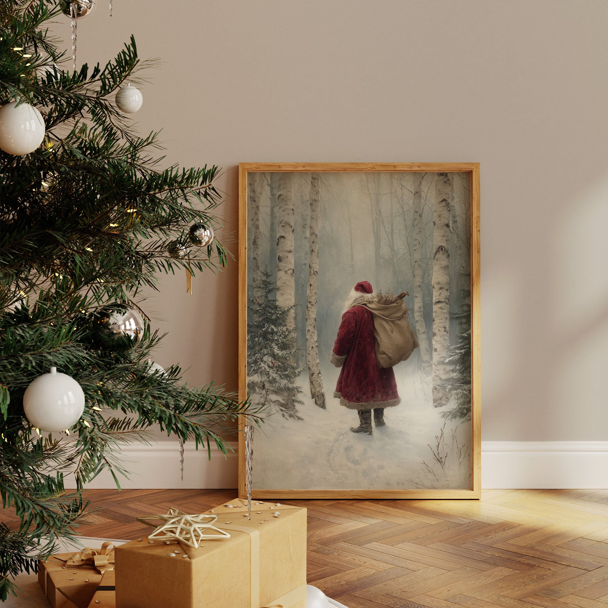 Through Birch Woods On Christmas Eve