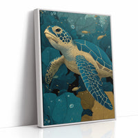 Sea Turtle Through the Reef