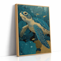 Sea Turtle Through the Reef