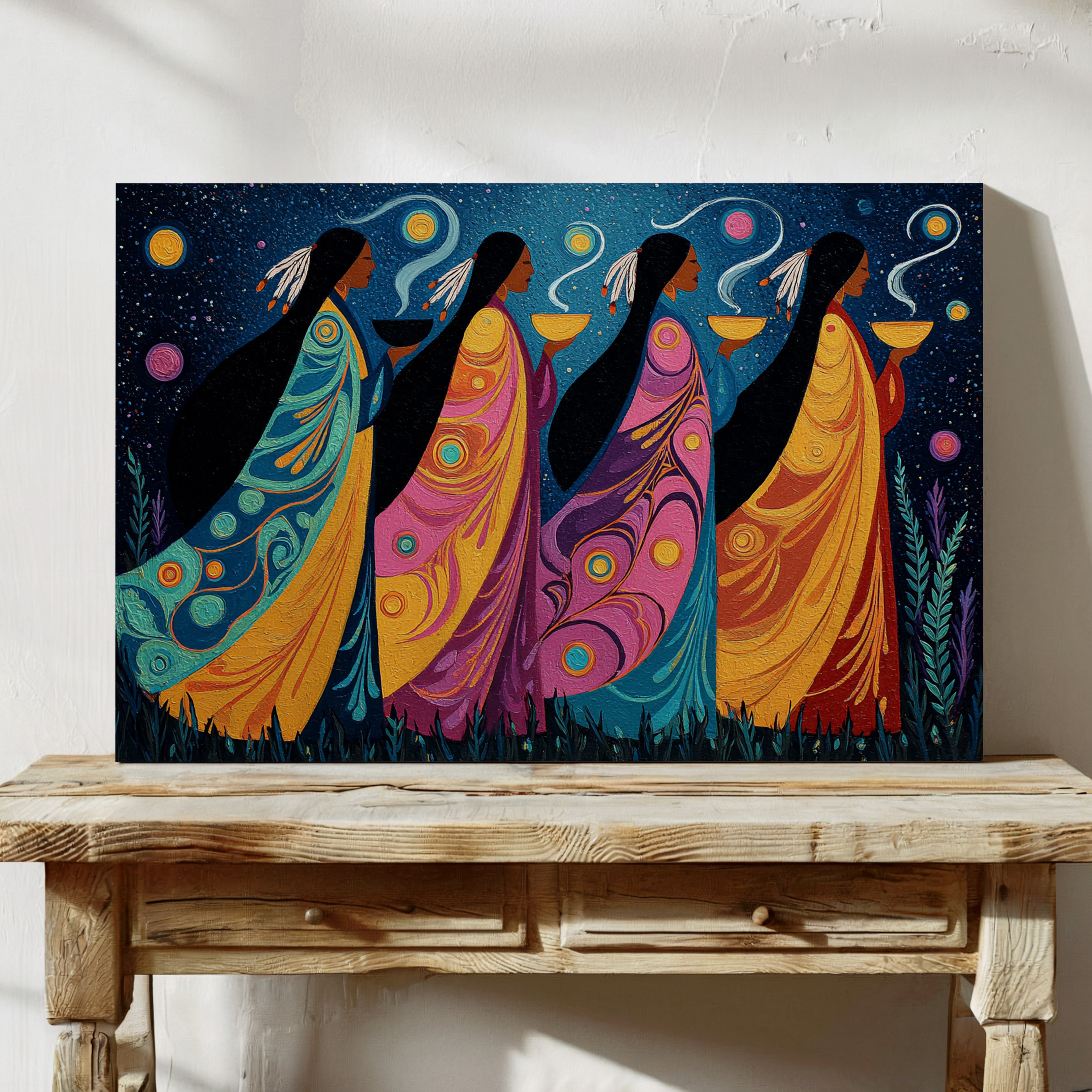 Sacred Stars Dance Through Night