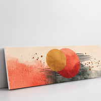 Modern Abstract Red and Gold Circles