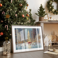 Winter Skaters Circle Manhattan's Heart