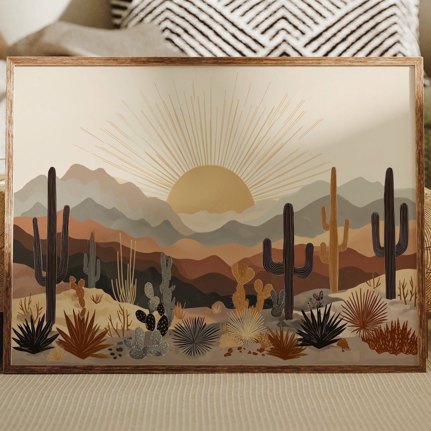 Saguaros Dance At Dawn's First Light