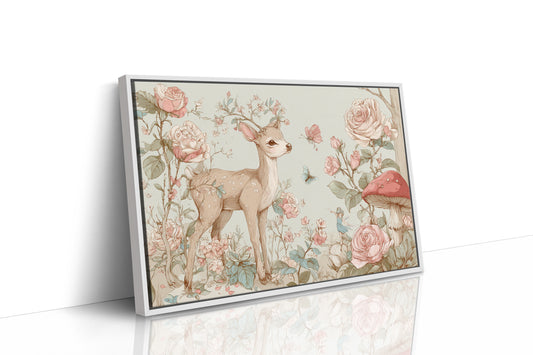 Fawn Dances Through Rose Garden Magic