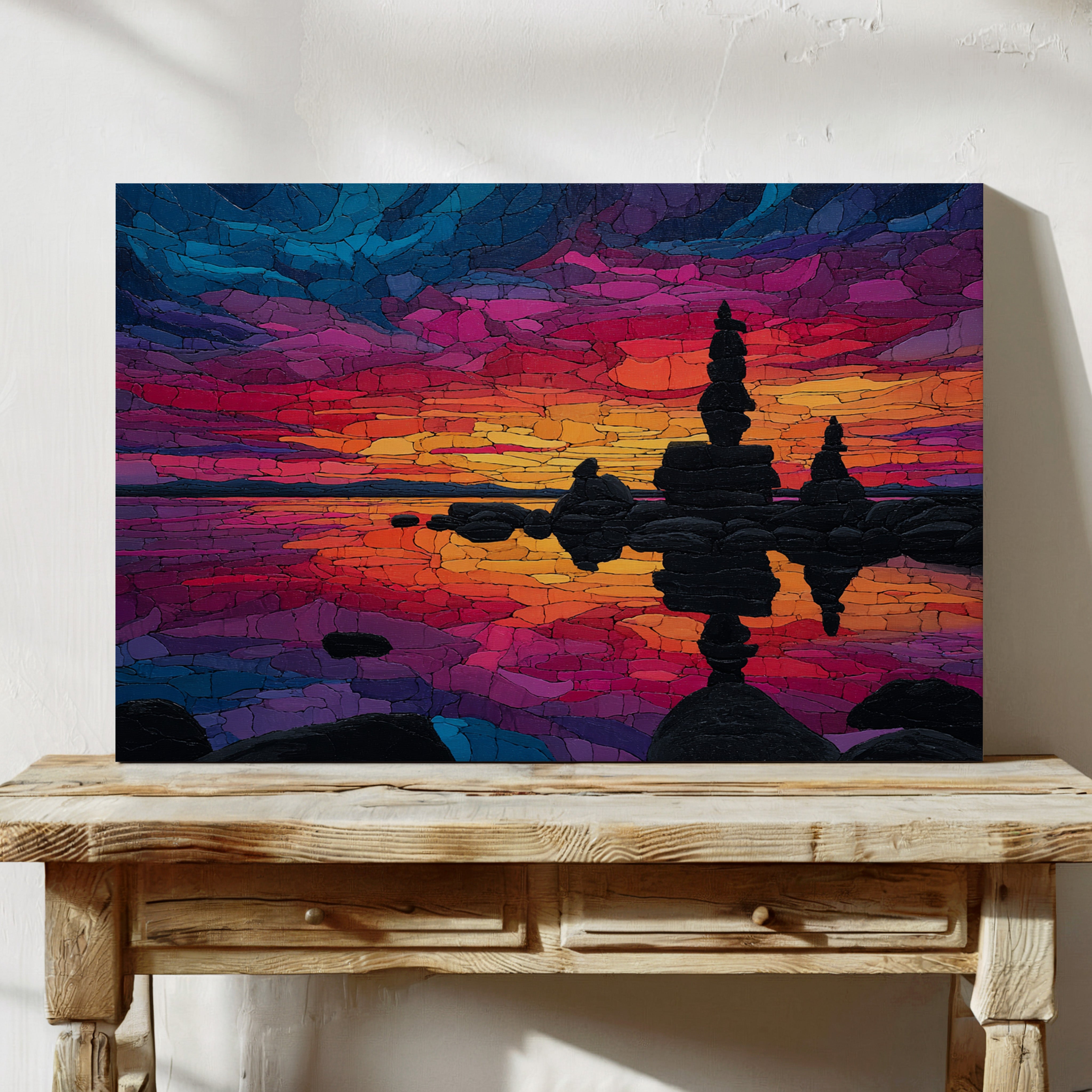 Stone Towers Pierce The Twilight Sky