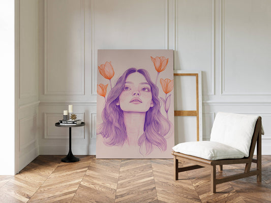 Tulips Dance Through Purple Dreams