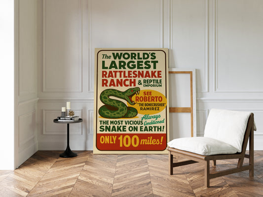 World’s Largest Rattlesnake Ranch Print