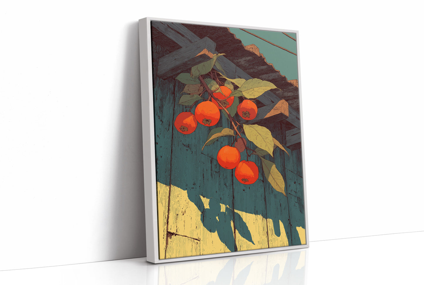 Persimmons Against the Old Roof