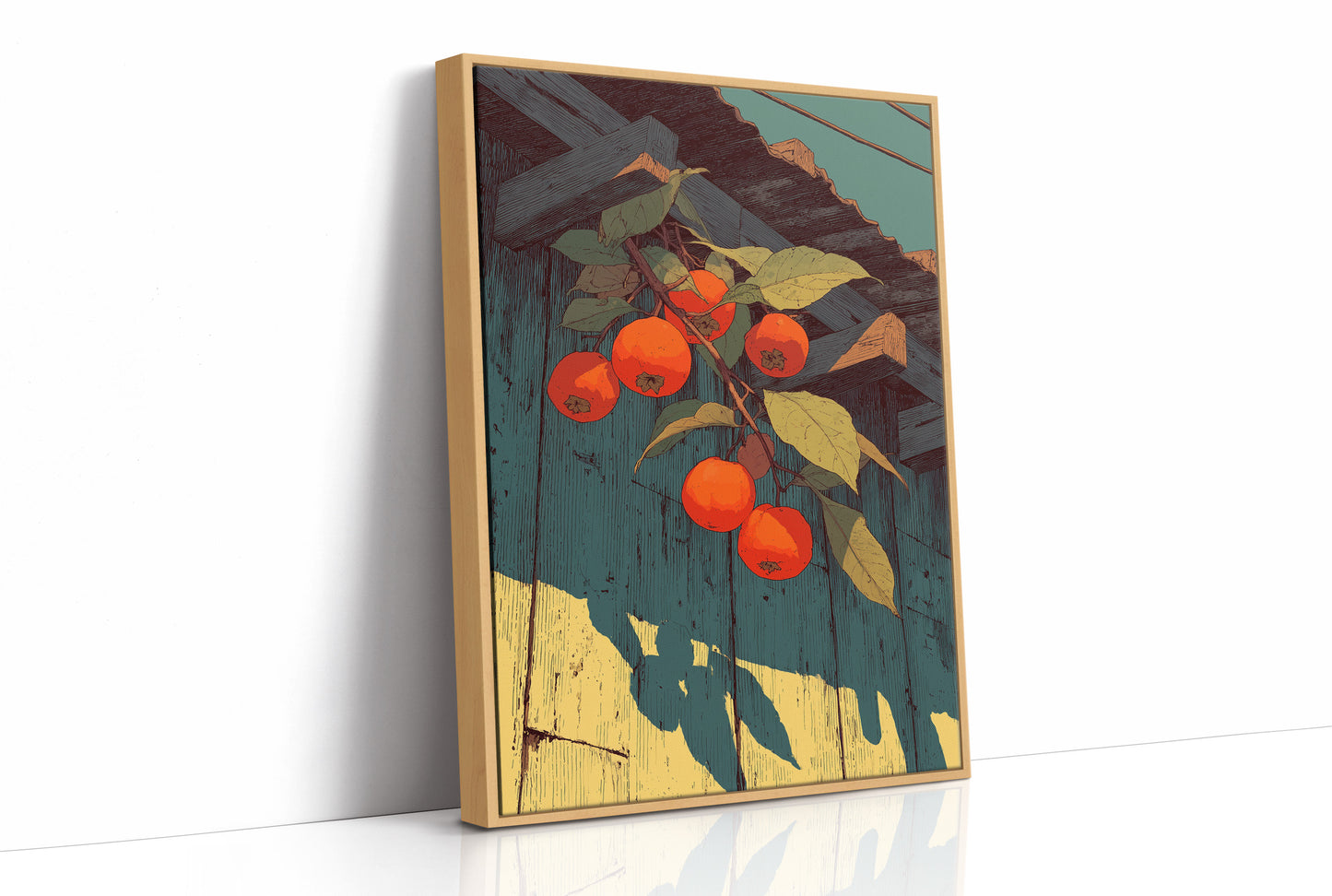 Persimmons Against the Old Roof