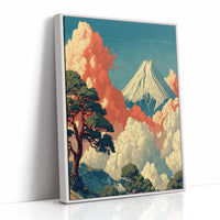 Fuji Above the Coral Clouds