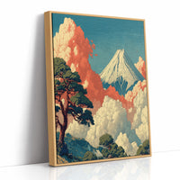 Fuji Above the Coral Clouds