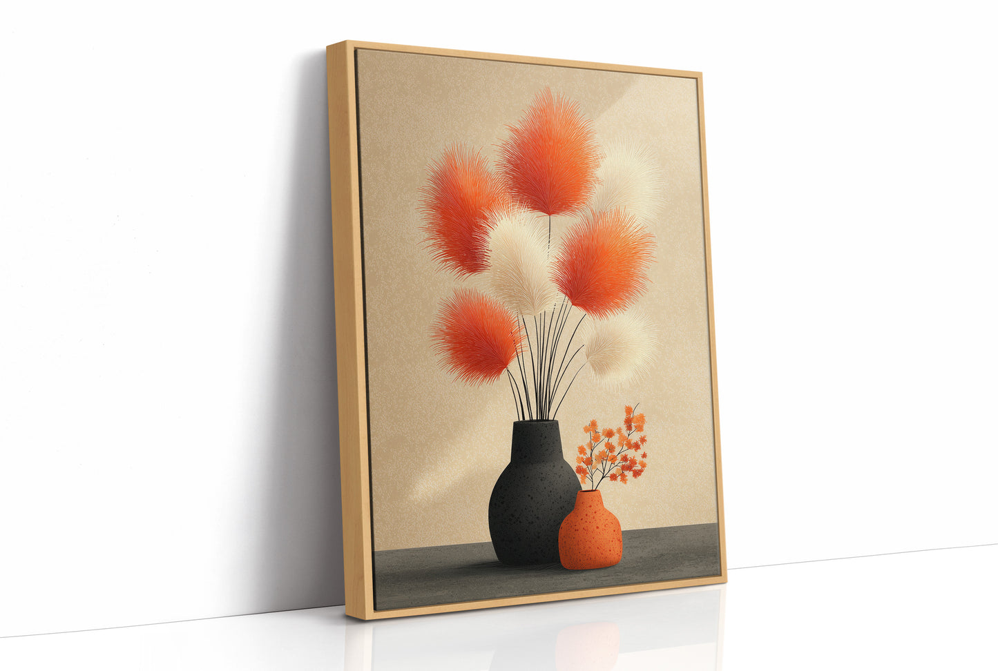 Pampas Plumes in Terracotta