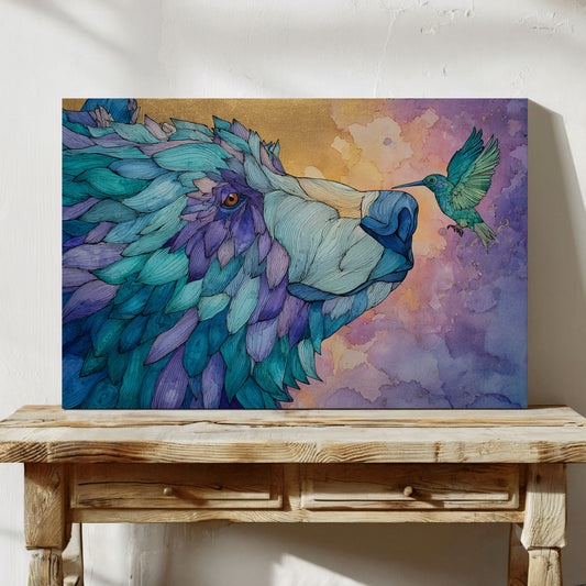 Bear And Hummingbird Share Dawn's Song
