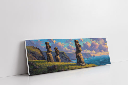 Easter Island Moai Coastal Sunset