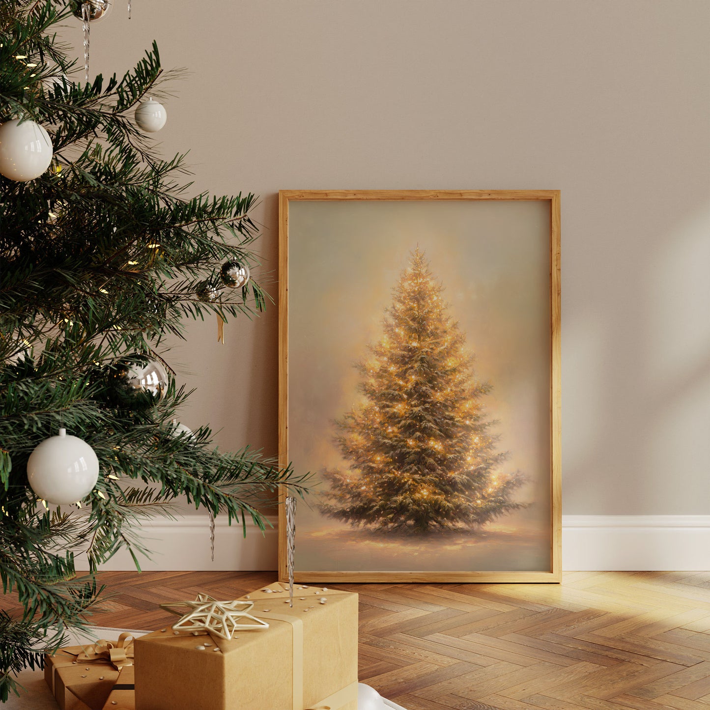Evergreen Tales In Golden Mist