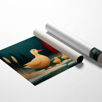 Duckling Parade at Dusk