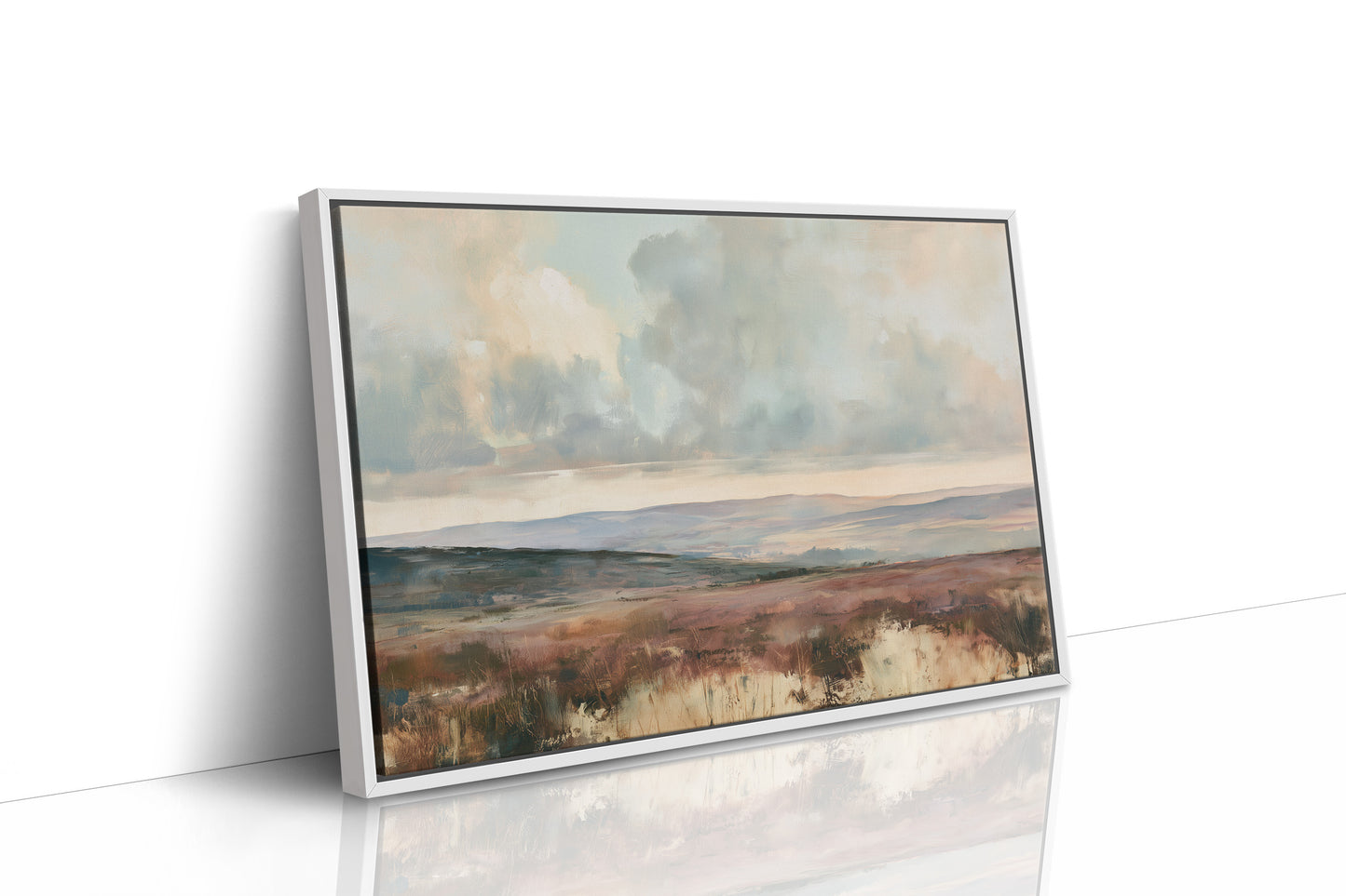 Quiet Moor Under Pale Sky