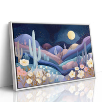 Desert Cosmos Blooms Under Moonlight