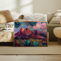 Twilight Blooms Among Desert Peaks
