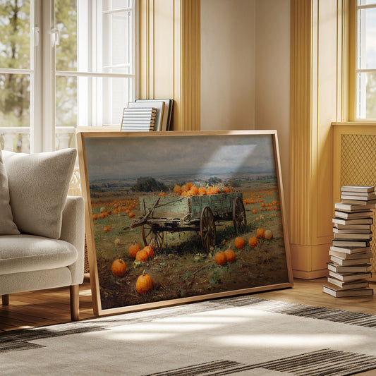 Harvest Wagon Rests In October Light