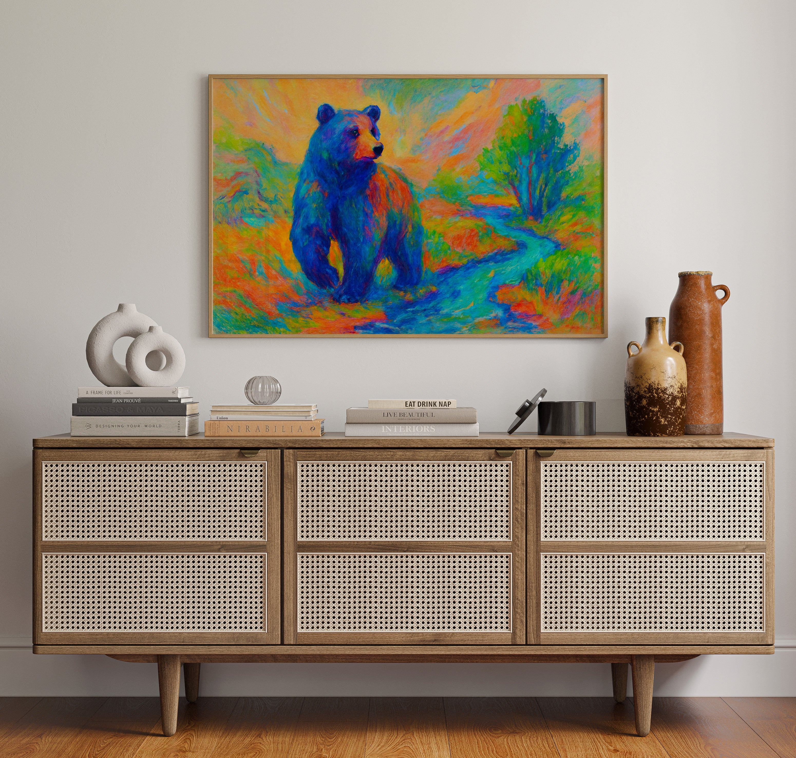 Chromatic Bear by the Riverbend