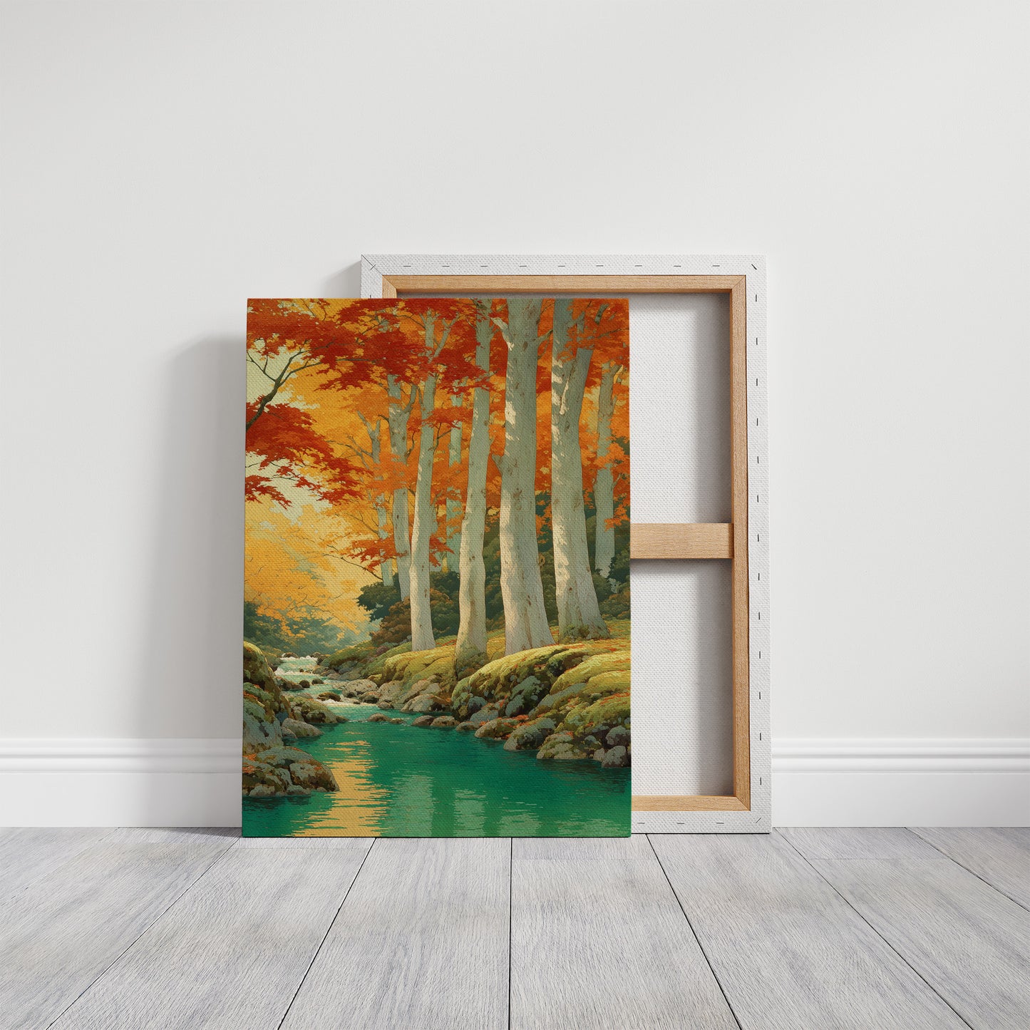 Birch Grove Mirrors Autumn's Fire