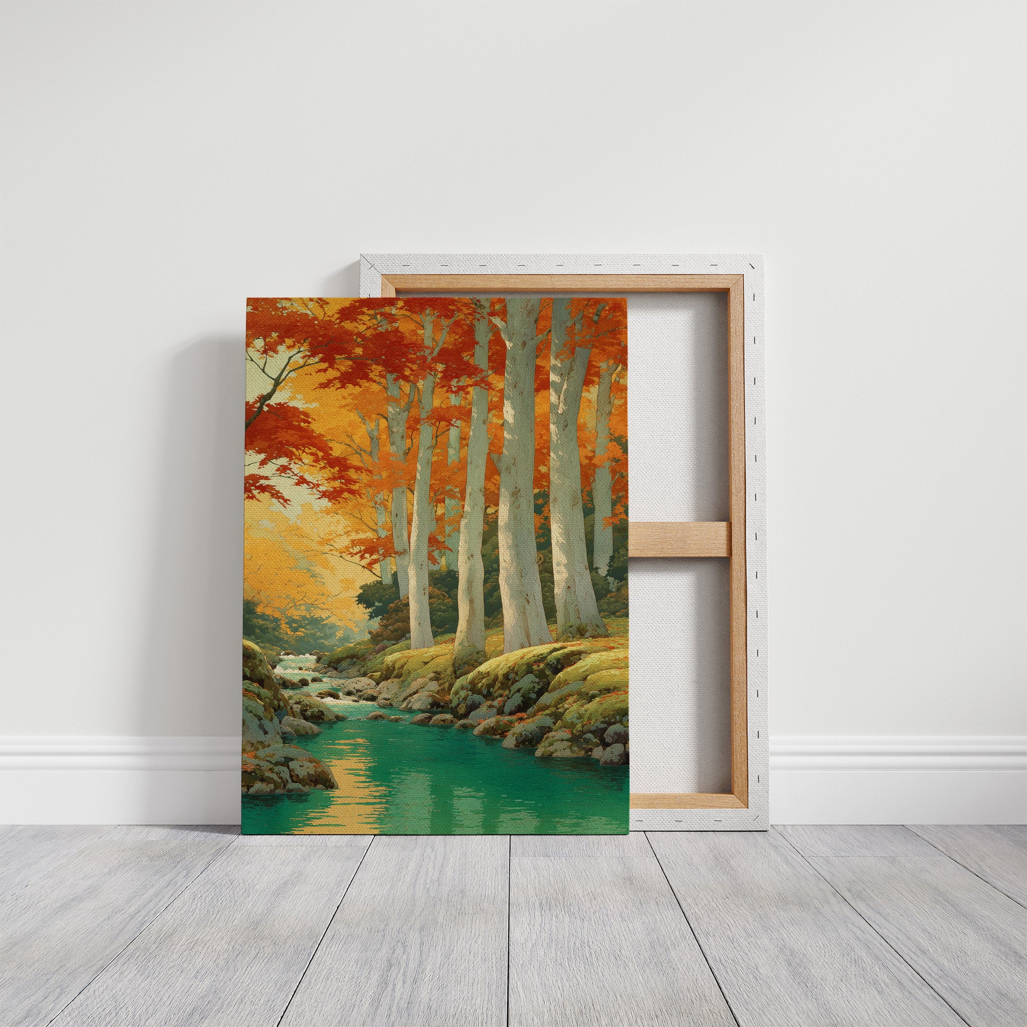 Birch Grove Mirrors Autumn's Fire