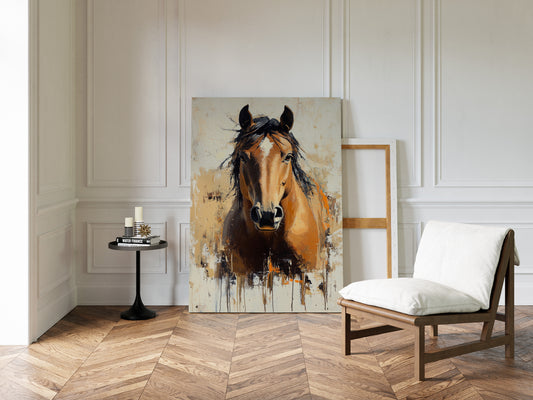 Golden Mare with Wild Mane