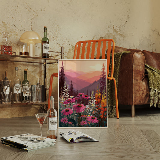 Sunset Serenade Over Wild Blooms