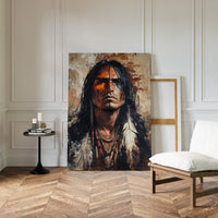 War Paint and Fire Tribal Portrait