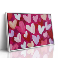 Hearts Dance In Magenta Light