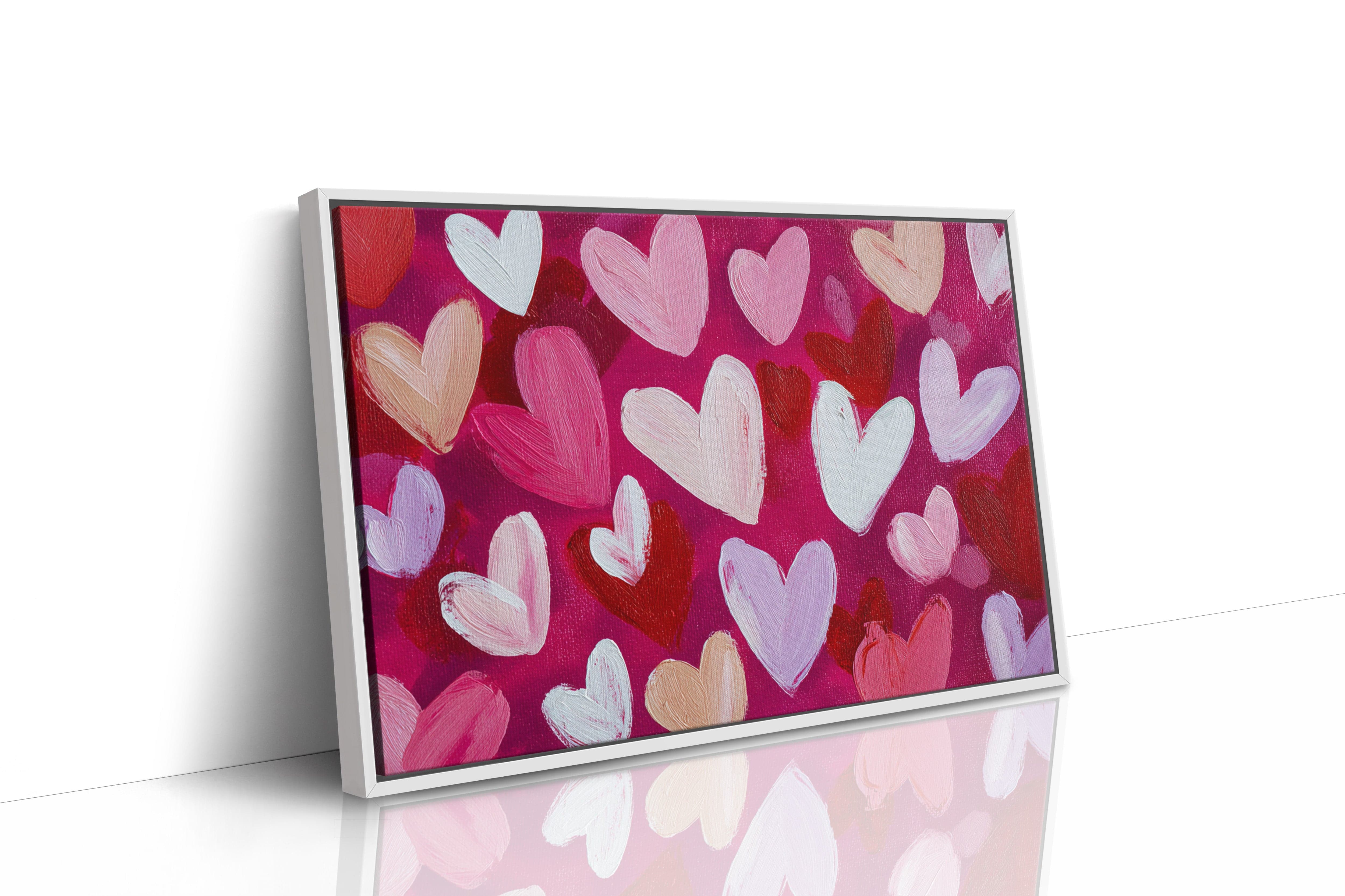 Hearts Dance In Magenta Light