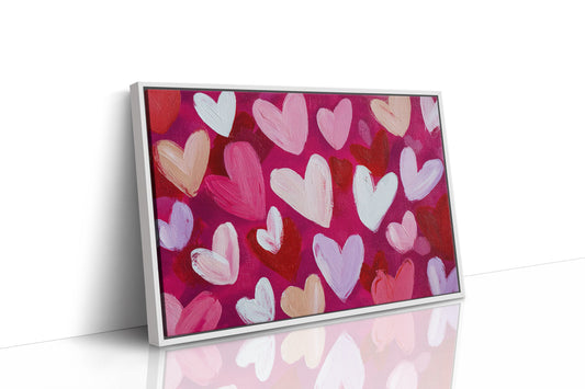 Hearts Dance In Magenta Light