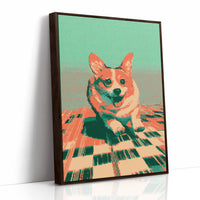 Pixelated Corgi Portrait Pop