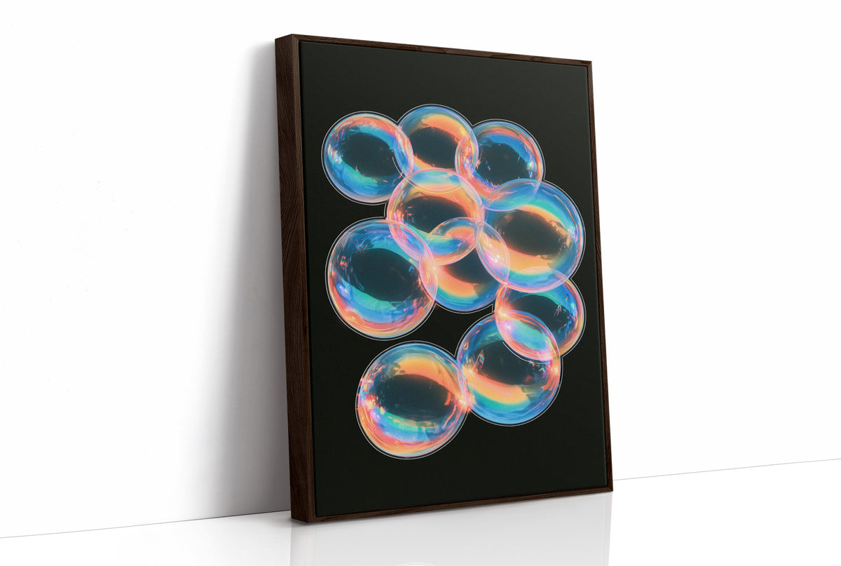 Iridescent Bubble Cluster Glow