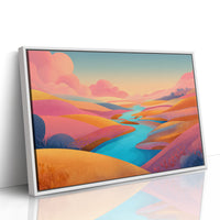 Turquoise River Cuts Through Sunset