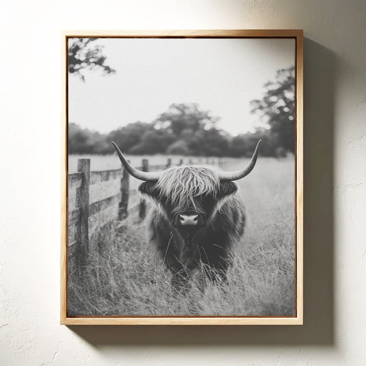 Highland Gaze in Black and White