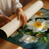 White Peonies on a Blue Afternoon
