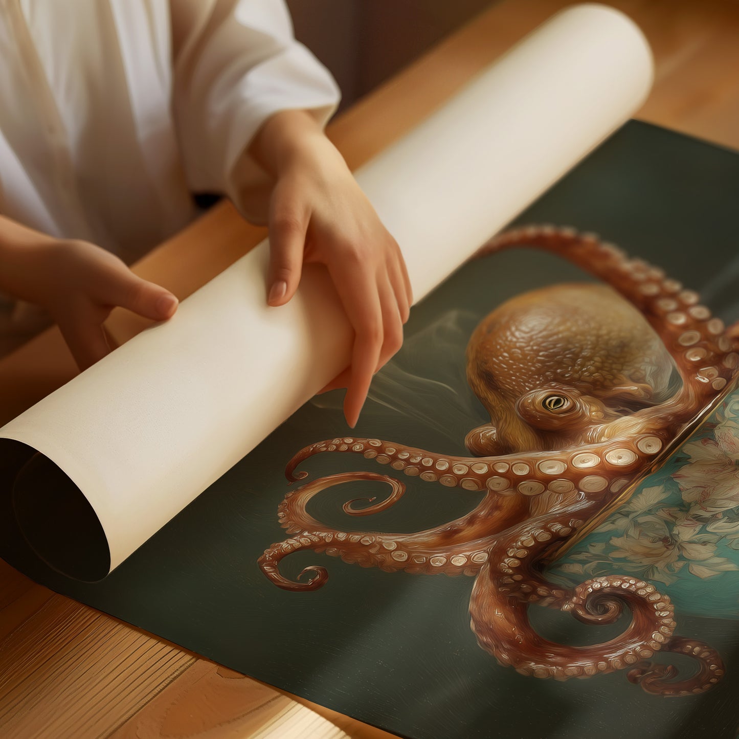 Tentacles Curl Through Teacup Surrealism