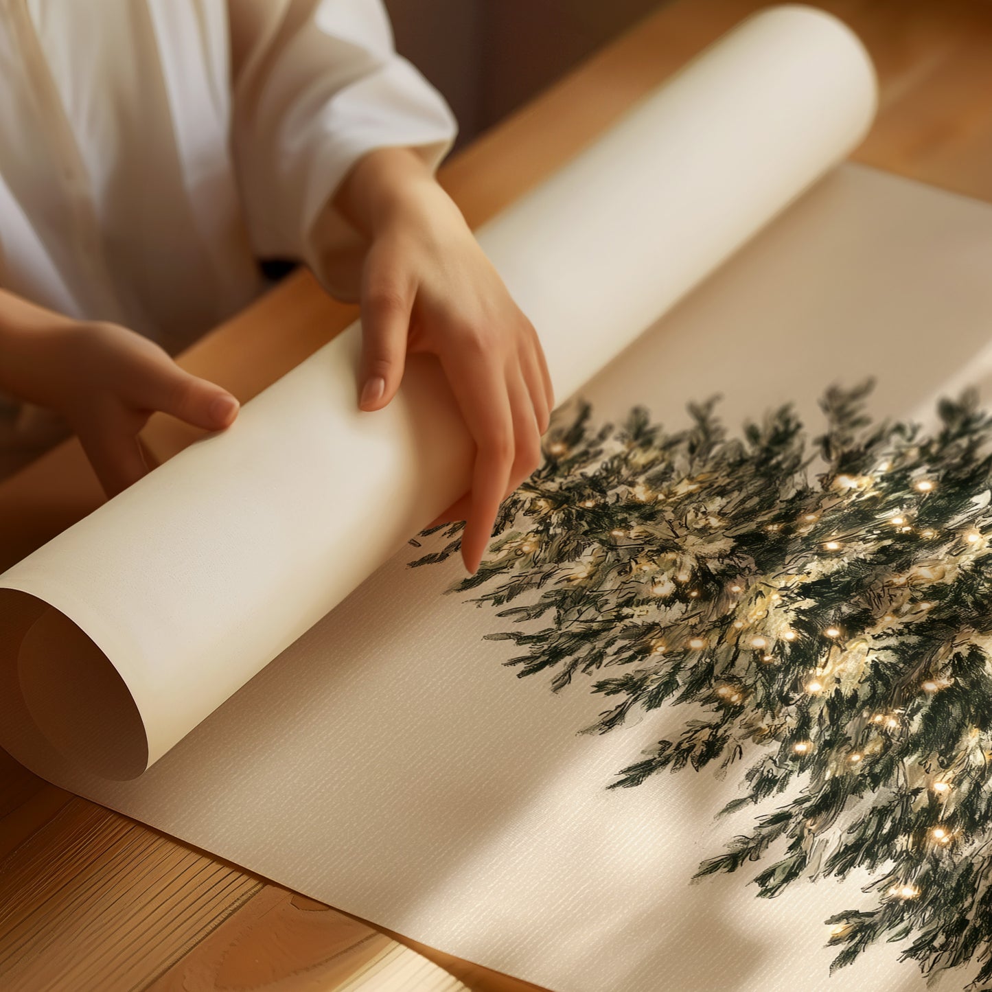 Luminous Evergreen: A Winter's Portrait